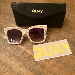 Quay Australia x Lizzo Icy Embellished Sunglasses in White Gems